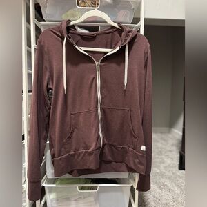 Vuori Brown Zip-Up Hoodie